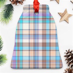 Plaid Bell Ornament (two Sides) by nate14shop