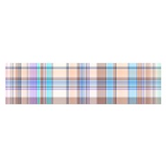 Plaid Oblong Satin Scarf (16  X 60 ) by nate14shop