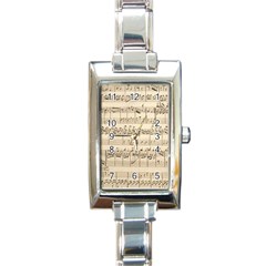 Print-musical Rectangle Italian Charm Watch by nate14shop