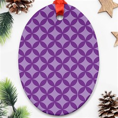 Purple-background Oval Ornament (two Sides) by nate14shop