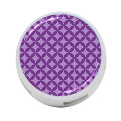 Purple-background 4-port Usb Hub (two Sides) by nate14shop