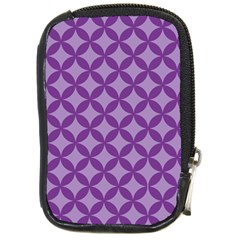 Purple-background Compact Camera Leather Case by nate14shop