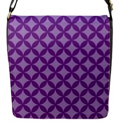 Purple-background Flap Closure Messenger Bag (s) by nate14shop