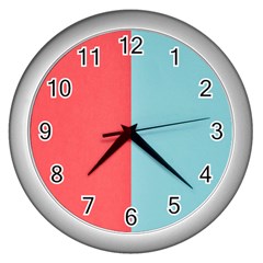 Red-two Calor Wall Clock (silver)