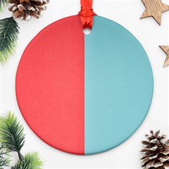 Red-two Calor Round Ornament (two Sides) by nate14shop