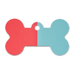 Red-two Calor Dog Tag Bone (two Sides)