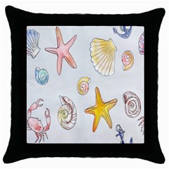 Sea-b 002 Throw Pillow Case (black) by nate14shop