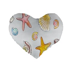 Sea-b 002 Standard 16  Premium Heart Shape Cushions by nate14shop