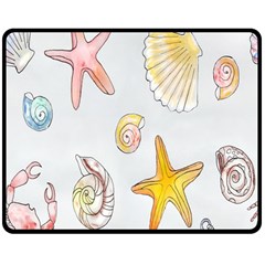 Sea-b 002 Double Sided Fleece Blanket (medium)  by nate14shop