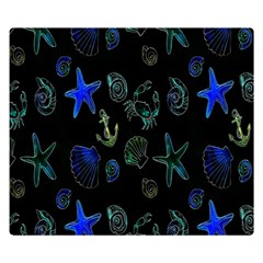 Sea-b 003 Double Sided Flano Blanket (small)  by nate14shop