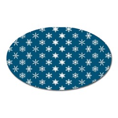 Snowflakes 001 Oval Magnet by nate14shop