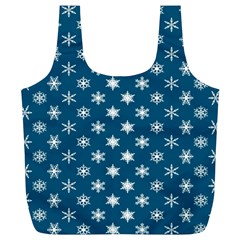 Snowflakes 001 Full Print Recycle Bag (xl) by nate14shop