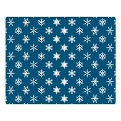 Snowflakes 001 Double Sided Flano Blanket (large)  by nate14shop