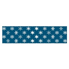 Snowflakes 001 Oblong Satin Scarf (16  X 60 ) by nate14shop