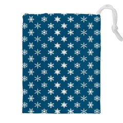 Snowflakes 001 Drawstring Pouch (5xl) by nate14shop