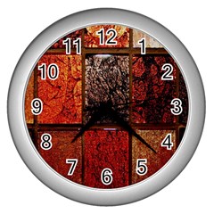 Tiles Wall Clock (silver) by nate14shop