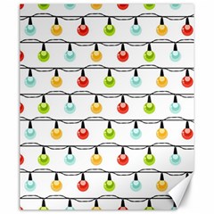 Christmas-light-bulbs-seamless-pattern-colorful-xmas-garland Canvas 20  X 24  by nate14shop