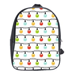 Christmas-light-bulbs-seamless-pattern-colorful-xmas-garland School Bag (large) by nate14shop