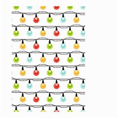 Christmas-light-bulbs-seamless-pattern-colorful-xmas-garland Small Garden Flag (two Sides) by nate14shop