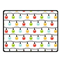 Christmas-light-bulbs-seamless-pattern-colorful-xmas-garland Double Sided Fleece Blanket (small)  by nate14shop