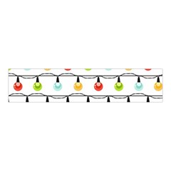 Christmas-light-bulbs-seamless-pattern-colorful-xmas-garland Velvet Scrunchie by nate14shop