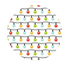 Christmas-light-bulbs-seamless-pattern-colorful-xmas-garland Mini Round Pill Box by nate14shop