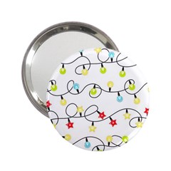 Christmas-light-bulbs-seamless-pattern-colorful-xmas-garland,white 2 25  Handbag Mirrors