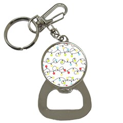 Christmas-light-bulbs-seamless-pattern-colorful-xmas-garland,white Bottle Opener Key Chain by nate14shop