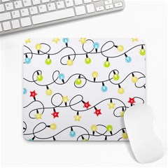 Christmas-light-bulbs-seamless-pattern-colorful-xmas-garland,white Large Mousepads by nate14shop