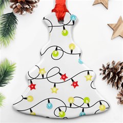 Christmas-light-bulbs-seamless-pattern-colorful-xmas-garland,white Ornament (christmas Tree)  by nate14shop