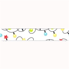 Christmas-light-bulbs-seamless-pattern-colorful-xmas-garland,white Small Bar Mats by nate14shop