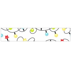 Christmas-light-bulbs-seamless-pattern-colorful-xmas-garland,white Large Flano Scarf  by nate14shop