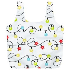 Christmas-light-bulbs-seamless-pattern-colorful-xmas-garland,white Full Print Recycle Bag (xl) by nate14shop