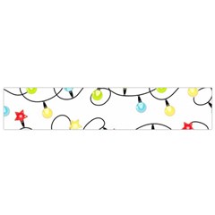 Christmas-light-bulbs-seamless-pattern-colorful-xmas-garland,white Small Flano Scarf