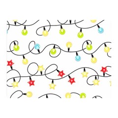 Christmas-light-bulbs-seamless-pattern-colorful-xmas-garland,white Double Sided Flano Blanket (mini)  by nate14shop