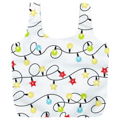 Christmas-light-bulbs-seamless-pattern-colorful-xmas-garland,white Full Print Recycle Bag (xxl) by nate14shop