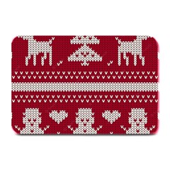 Christmas-seamless-knitted-pattern-background 001 Plate Mats by nate14shop