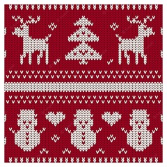 Christmas-seamless-knitted-pattern-background 001 Lightweight Scarf  by nate14shop