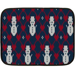 Christmas-seamless-knitted-pattern-background 002 Fleece Blanket (mini) by nate14shop