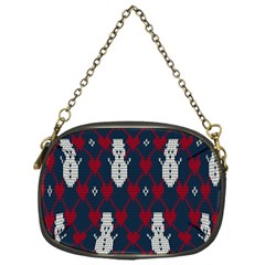 Christmas-seamless-knitted-pattern-background 002 Chain Purse (one Side) by nate14shop