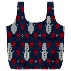 Christmas-seamless-knitted-pattern-background 002 Full Print Recycle Bag (xxl) by nate14shop