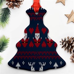 Christmas-seamless-knitted-pattern-background 003 Ornament (christmas Tree)  by nate14shop