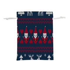 Christmas-seamless-knitted-pattern-background 003 Lightweight Drawstring Pouch (m) by nate14shop