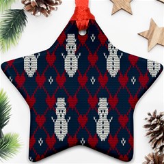 Christmas-seamless-knitted-pattern-background 004 Ornament (star) by nate14shop