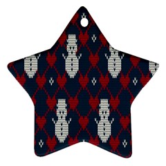 Christmas-seamless-knitted-pattern-background 004 Ornament (star) by nate14shop