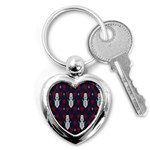 Christmas-seamless-knitted-pattern-background 004 Key Chain (Heart) Front