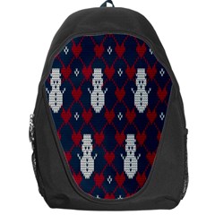 Christmas-seamless-knitted-pattern-background 004 Backpack Bag by nate14shop