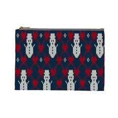 Christmas-seamless-knitted-pattern-background 004 Cosmetic Bag (large) by nate14shop