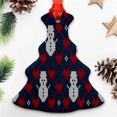 Christmas-seamless-knitted-pattern-background 004 Christmas Tree Ornament (two Sides) by nate14shop