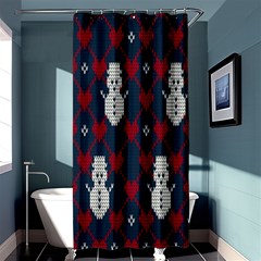 Christmas-seamless-knitted-pattern-background 004 Shower Curtain 36  X 72  (stall)  by nate14shop